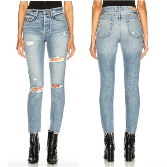 GRLFRND Karolina High-Rise Skinny Crop Finders Keepers Jeans - Picture 1 of 8